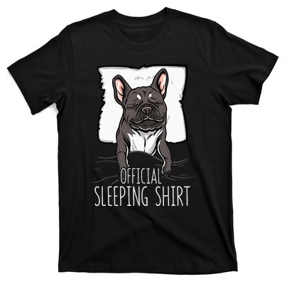 of.ficial sleeping cute french bulldog dog nightgown  T-Shirt