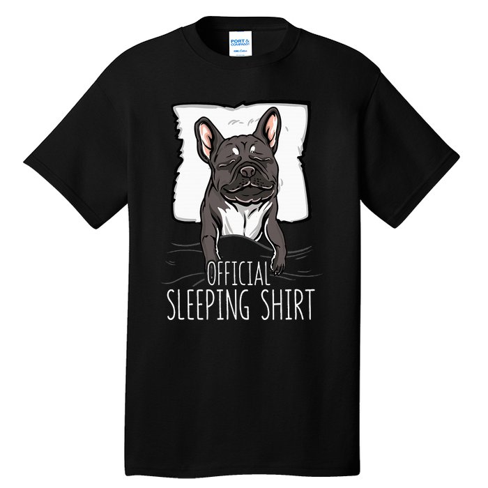 of.ficial sleeping cute french bulldog dog nightgown  Tall T-Shirt