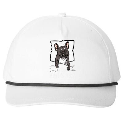 of.ficial sleeping cute french bulldog dog nightgown  Snapback Five-Panel Rope Hat