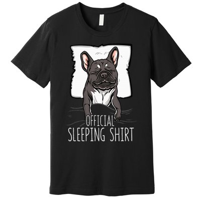 of.ficial sleeping cute french bulldog dog nightgown  Premium T-Shirt