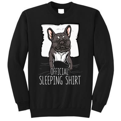 of.ficial sleeping cute french bulldog dog nightgown  Tall Sweatshirt