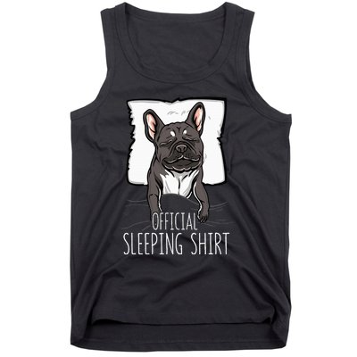 of.ficial sleeping cute french bulldog dog nightgown  Tank Top