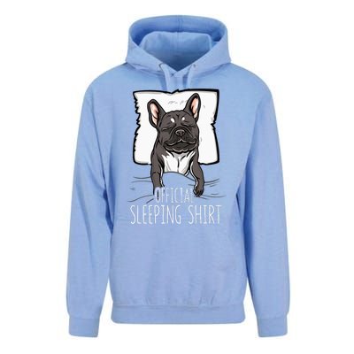 of.ficial sleeping cute french bulldog dog nightgown  Unisex Surf Hoodie