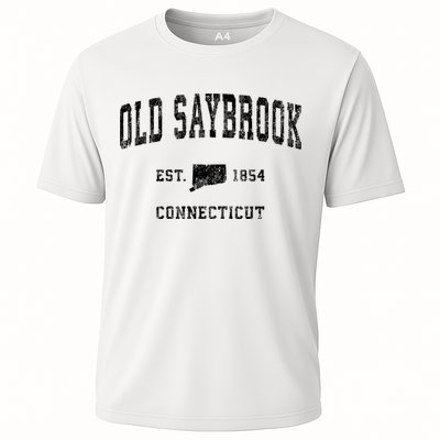 Old Saybrook Connecticut Ct Vintage Established Athletic Sports Design Cooling Performance Crew T-Shirt