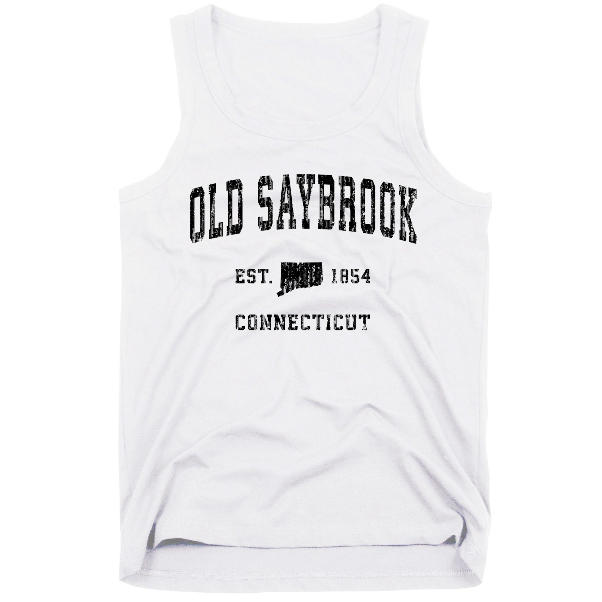 Old Saybrook Connecticut Ct Vintage Established Athletic Sports Design Tank Top