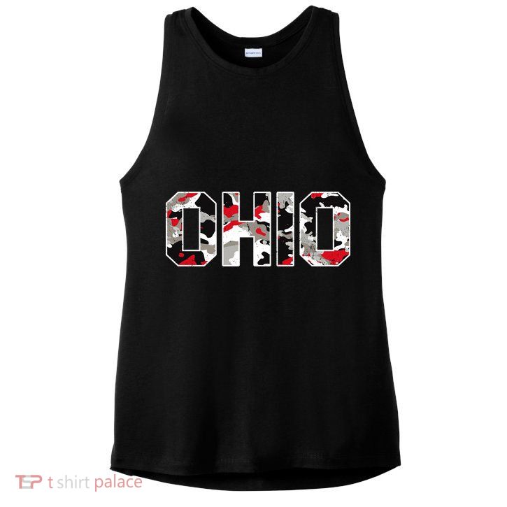 Ohio State Camo Ladies PosiCharge Tri-Blend Wicking Tank