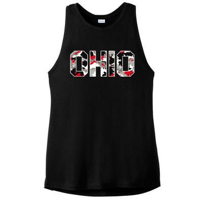 Ohio State Camo Ladies PosiCharge Tri-Blend Wicking Tank