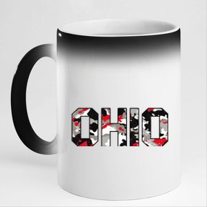 Ohio State Camo 11oz Black Color Changing Mug