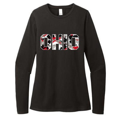 Ohio State Camo Womens CVC Long Sleeve Shirt