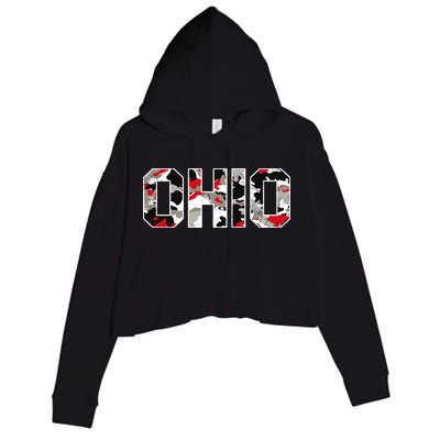Ohio State Camo Crop Fleece Hoodie