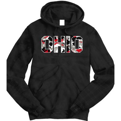 Ohio State Camo Tie Dye Hoodie