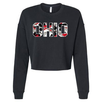 Ohio State Camo Cropped Pullover Crew