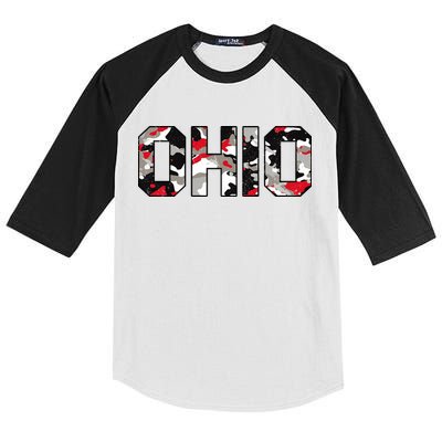 Ohio State Camo Kids Colorblock Raglan Jersey