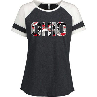 Ohio State Camo Enza Ladies Jersey Colorblock Tee