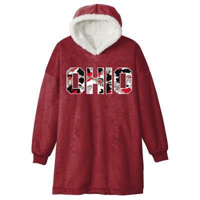 Ohio State Camo Hooded Wearable Blanket