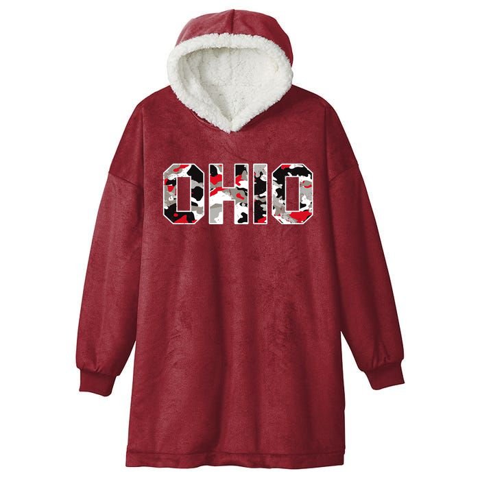 Ohio State Camo Hooded Wearable Blanket