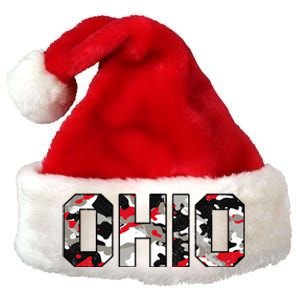 Ohio State Camo Premium Christmas Santa Hat