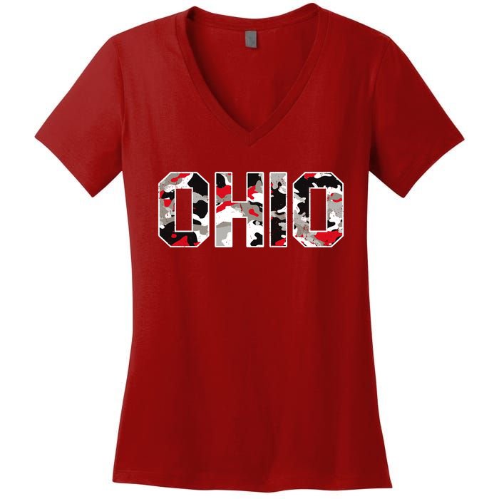 Ohio State Camo Women's V-Neck T-Shirt