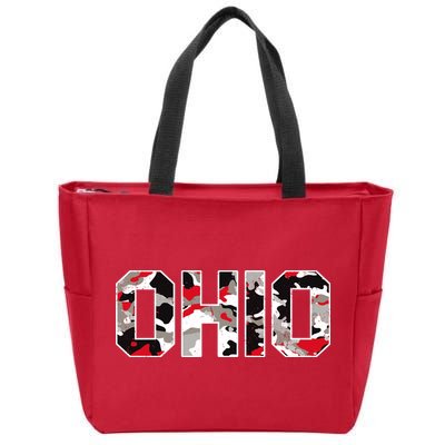 Ohio State Camo Zip Tote Bag