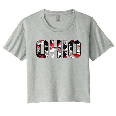 Ohio State Camo Women's Crop Top Tee