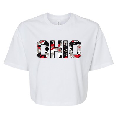 Ohio State Camo Bella+Canvas Jersey Crop Tee