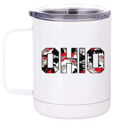 Ohio State Camo 12 oz Stainless Steel Tumbler Cup