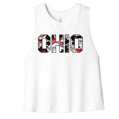 Ohio State Camo Women's Racerback Cropped Tank