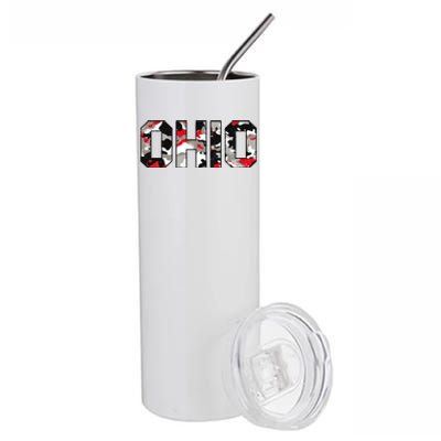 Ohio State Camo Stainless Steel Tumbler