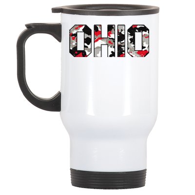 Ohio State Camo Stainless Steel Travel Mug