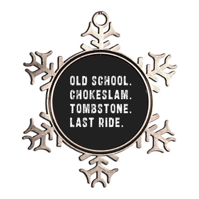 Old School Chokeslam Tombstone Last Ride Metallic Star Ornament