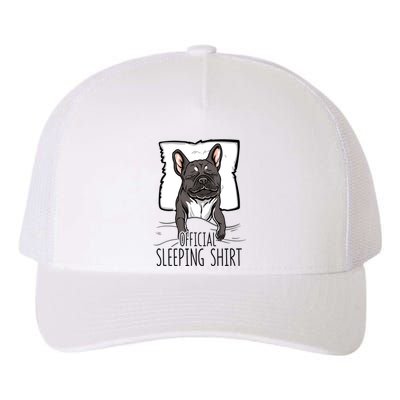 official sleeping cute french bulldog dog nightgown Yupoong Adult 5-Panel Trucker Hat