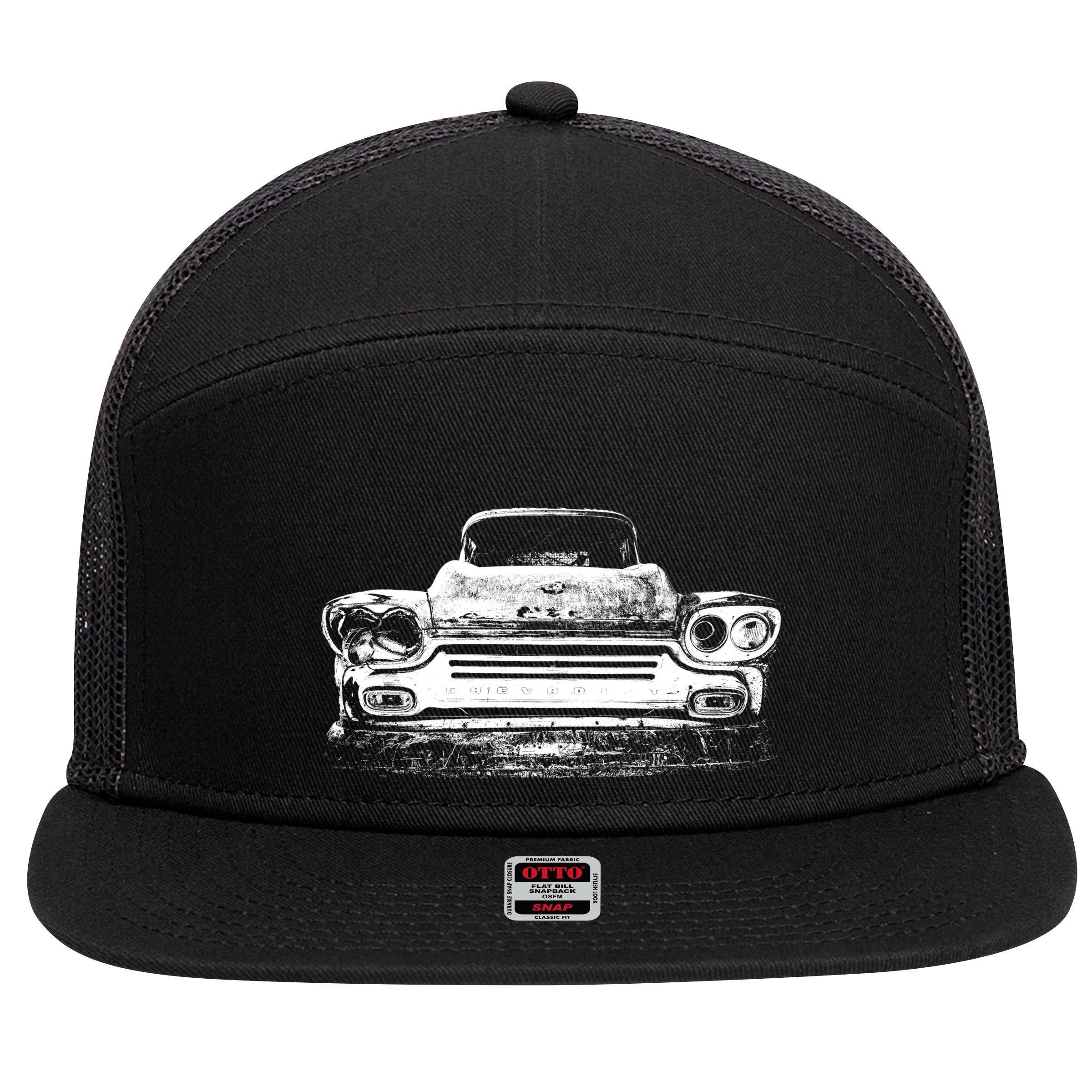 Old School Cars 70S 7 Panel Mesh Trucker Snapback Hat