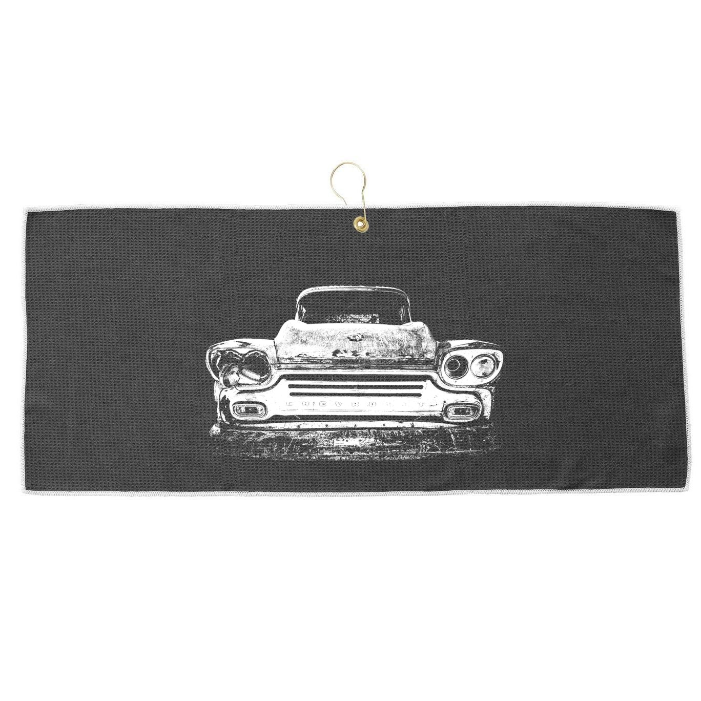 Old School Cars 70S Large Microfiber Waffle Golf Towel