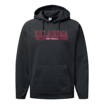 Oklahoma Softball Coach Outfit Softball Player Performance Fleece Hoodie