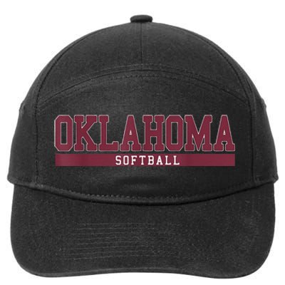 Oklahoma Softball Coach Outfit Softball Player 7-Panel Snapback Hat