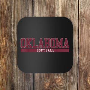 Oklahoma Softball Coach Outfit Softball Player Coaster