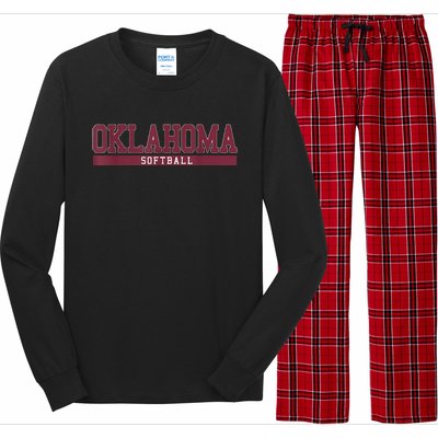 Oklahoma Softball Coach Outfit Softball Player Long Sleeve Pajama Set