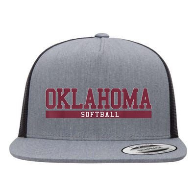 Oklahoma Softball Coach Outfit Softball Player Flat Bill Trucker Hat