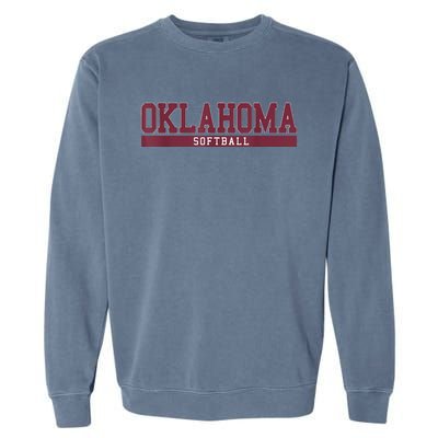 Oklahoma Softball Coach Outfit Softball Player Garment-Dyed Sweatshirt