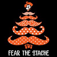 Oklahoma State Cowboys Mustache Christmas Tree Fear The Stache Beard Sweatshirt