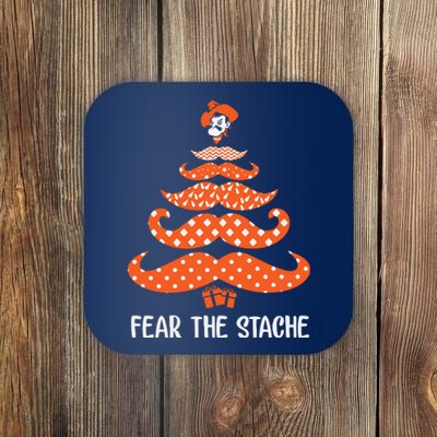 Oklahoma State Cowboys Mustache Christmas Tree Fear The Stache Beard Coaster