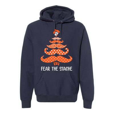 Oklahoma State Cowboys Mustache Christmas Tree Fear The Stache Beard Premium Hoodie