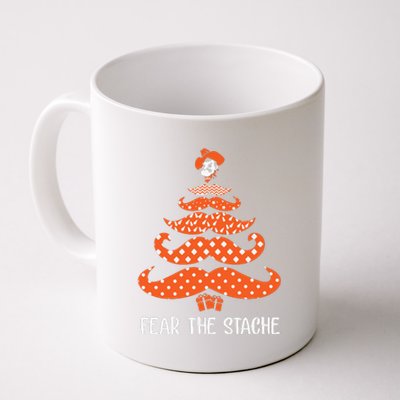 Oklahoma State Cowboys Mustache Christmas Tree Fear The Stache Beard Coffee Mug