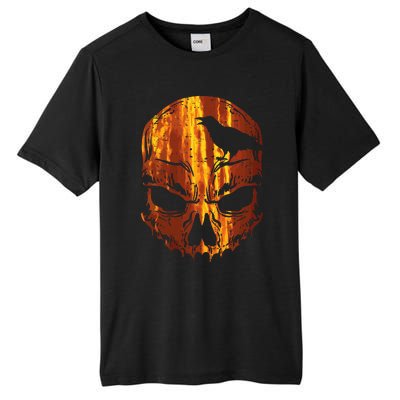 Orange Skull Crow Skeleton Horror Scary Halloween Costume Tall Fusion ChromaSoft Performance T-Shirt