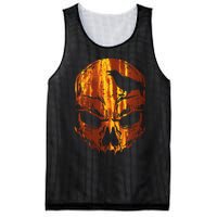 Orange Skull Crow Skeleton Horror Scary Halloween Costume Mesh Reversible Basketball Jersey Tank