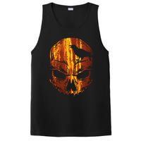 Orange Skull Crow Skeleton Horror Scary Halloween Costume PosiCharge Competitor Tank