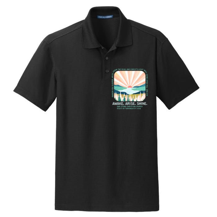 Oak Stone Christian Church Lover Dry Zone Grid Polo