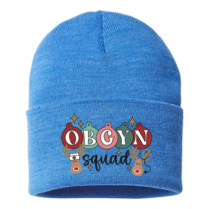 Obgyn Squad Christmas Delivery Ob Nurse Medical Assistant Gift Sustainable Knit Beanie