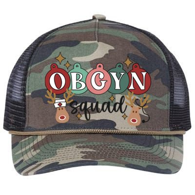 Obgyn Squad Christmas Delivery Ob Nurse Medical Assistant Gift Retro Rope Trucker Hat Cap