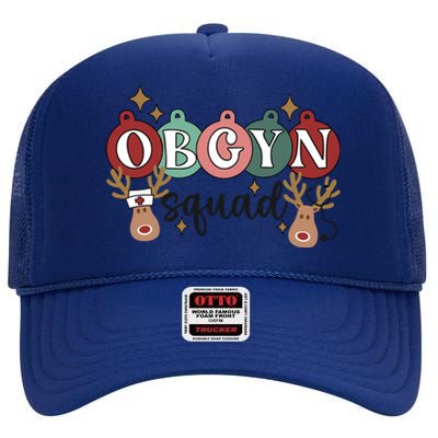 Obgyn Squad Christmas Delivery Ob Nurse Medical Assistant Gift High Crown Mesh Back Trucker Hat